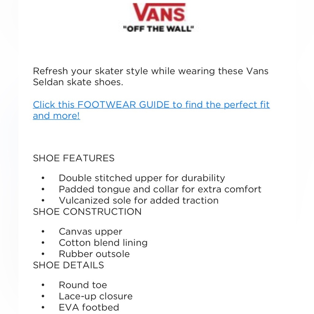 👟Vans Seldan Skate White Sneakers in Size 6 Women’s - Picture 11 of 11